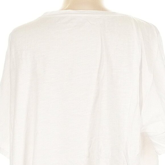 NWT Eileen Fisher White Organic Cotton Jersey Ballet Neck Tie-Waist Top Size XL - Picture 8 of 8